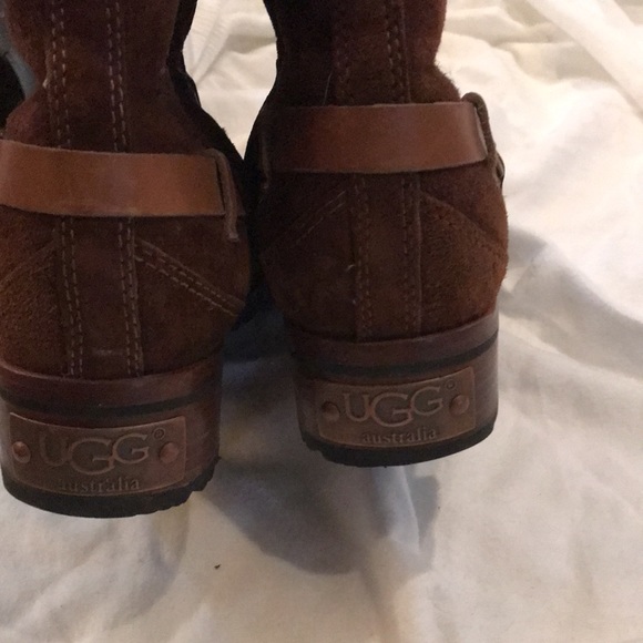 UGG suede cowboy style boots sz 9 - Picture 3 of 8
